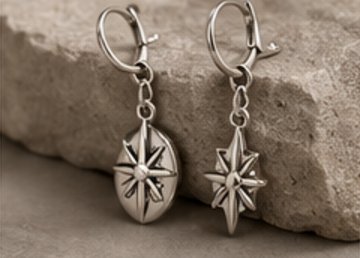 گوشواره حلقه‌ی مات